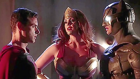 Batman Vs Superman Group Sex With Ryan Driller And Hot Pornstars