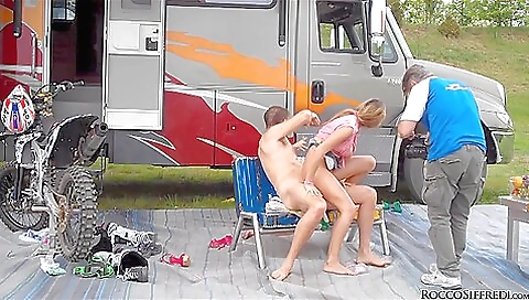 Sexy young chick gets creampie