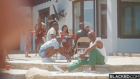 Spanish girl shows off her big black cock